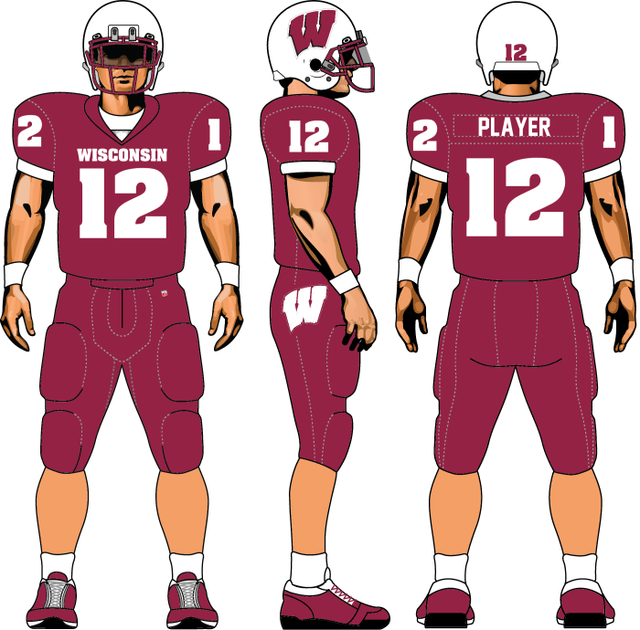 Wisconsin football home red pants